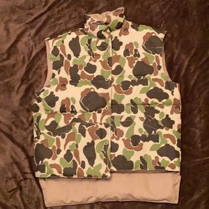 Down camo vest